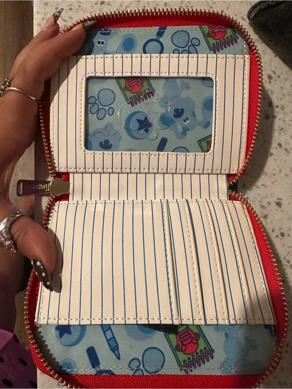 Loungefly Blue's Clues Green and Red Zip Wallet